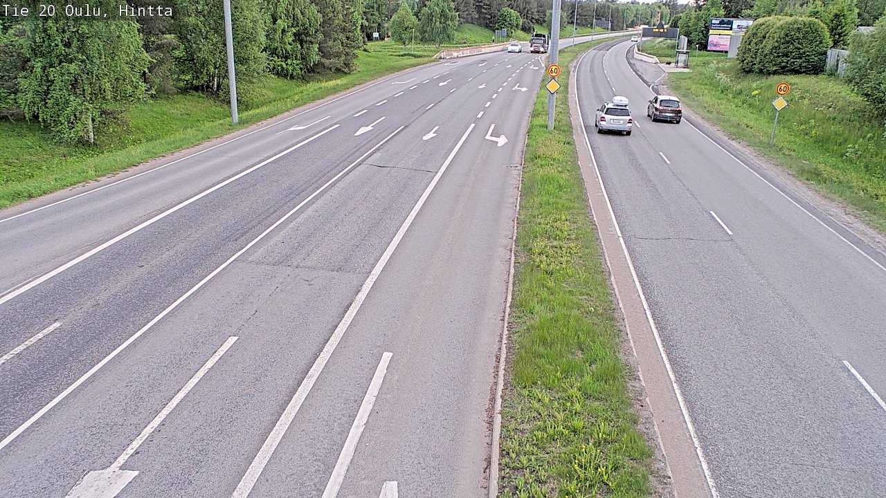 Weather Camera Image Väg 20 Uleåborg, Hintta, Oulu, Pohjois-Pohjanmaa