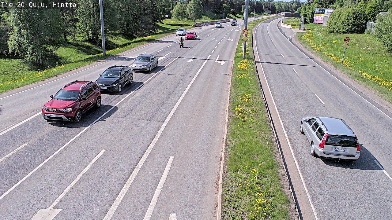 Weather Camera Image Väg 20 Uleåborg, Hintta, Oulu, Pohjois-Pohjanmaa