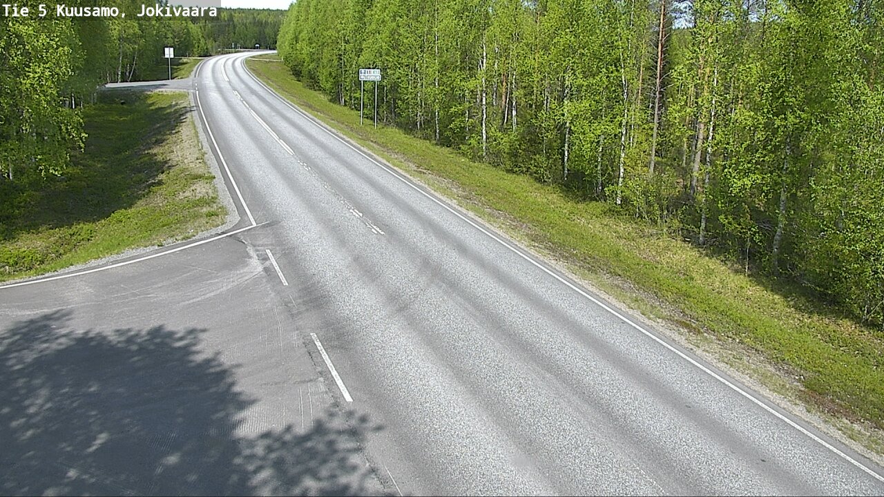Weather Camera Image Road 5 Kuusamo, Jokivaara, Kuusamo, Pohjois-Pohjanmaa