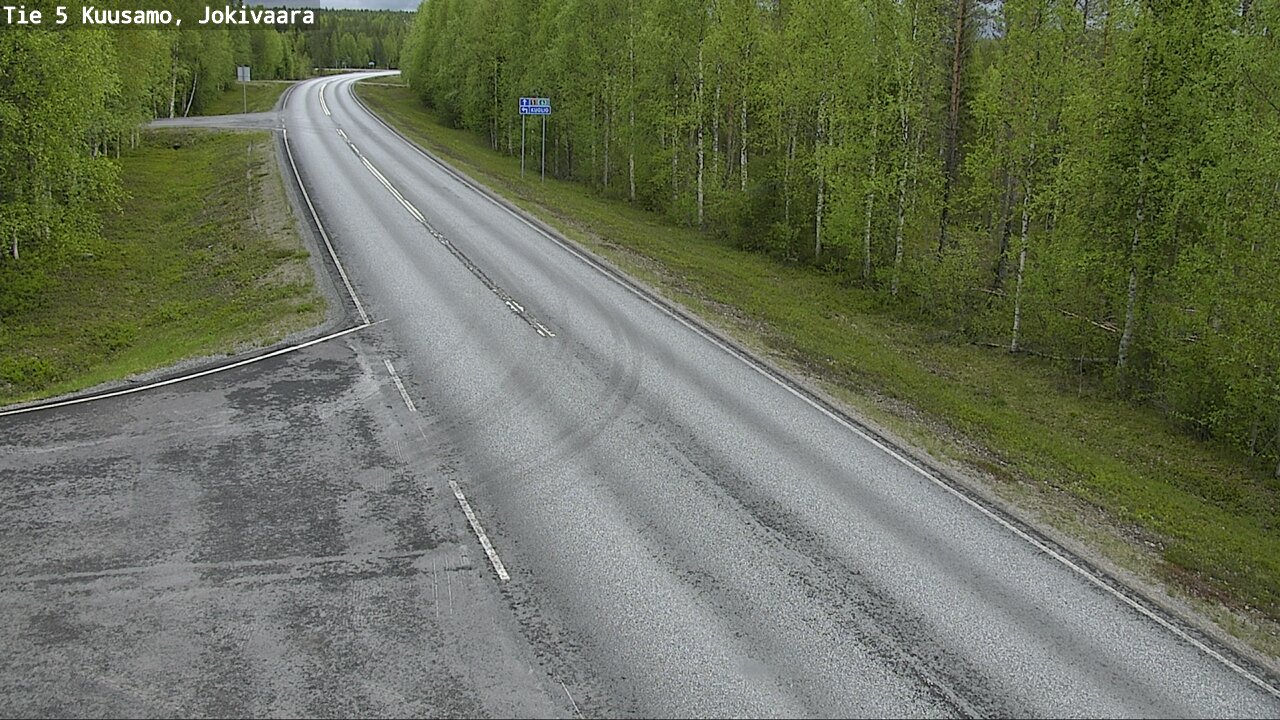 Weather Camera Image Road 5 Kuusamo, Jokivaara, Kuusamo, Pohjois-Pohjanmaa