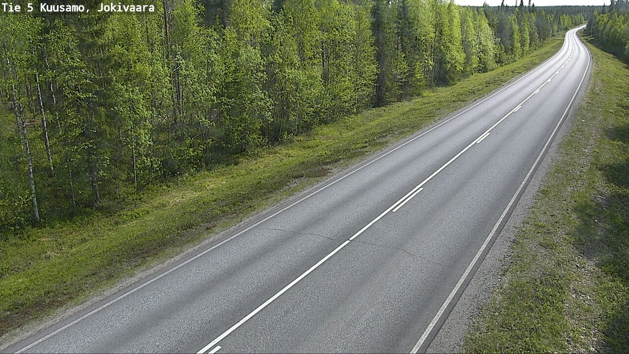 Weather Camera Image Road 5 Kuusamo, Jokivaara, Kuusamo, Pohjois-Pohjanmaa
