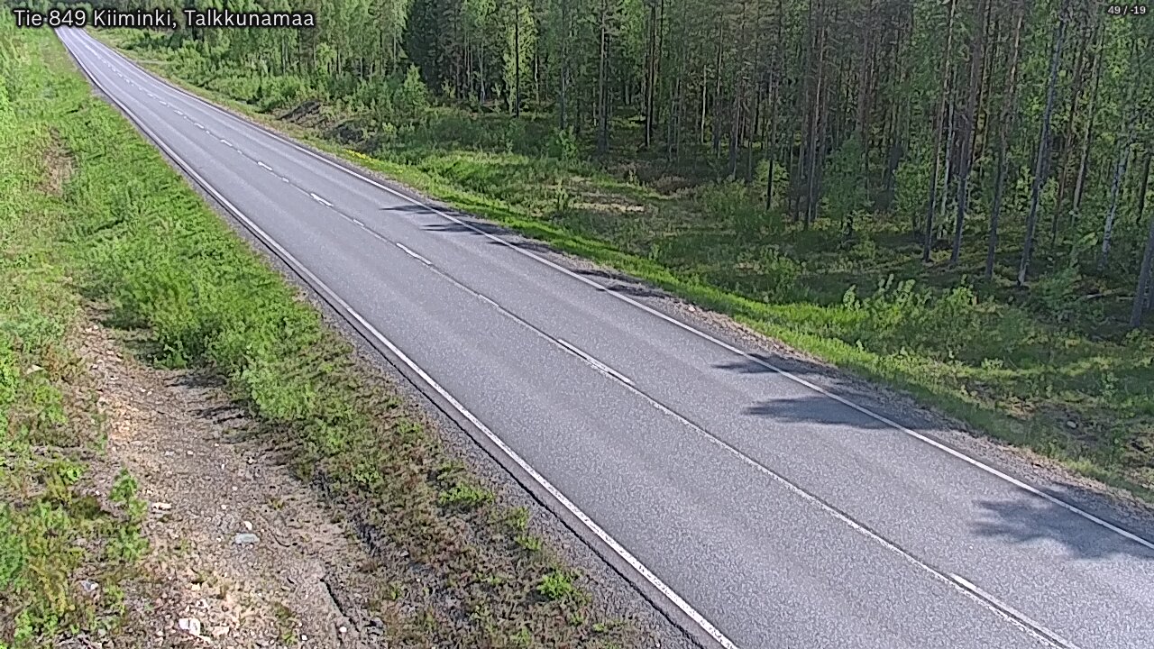 Weather Camera Image Road 849 Kiiminki, Talkkunamaa, Oulu, Pohjois-Pohjanmaa