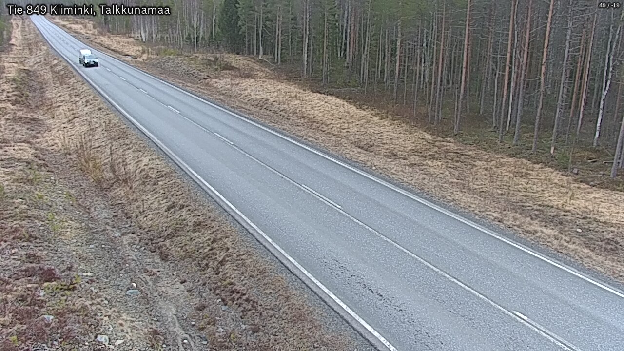 Weather Camera Image Väg 849 Kiiminki, Talkkunamaa, Oulu, Pohjois-Pohjanmaa