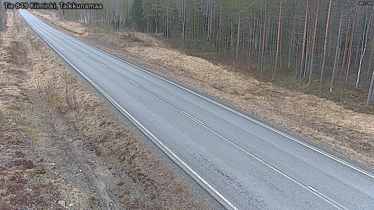 Weather Camera Image Väg 849 Kiiminki, Talkkunamaa, Oulu, Pohjois-Pohjanmaa