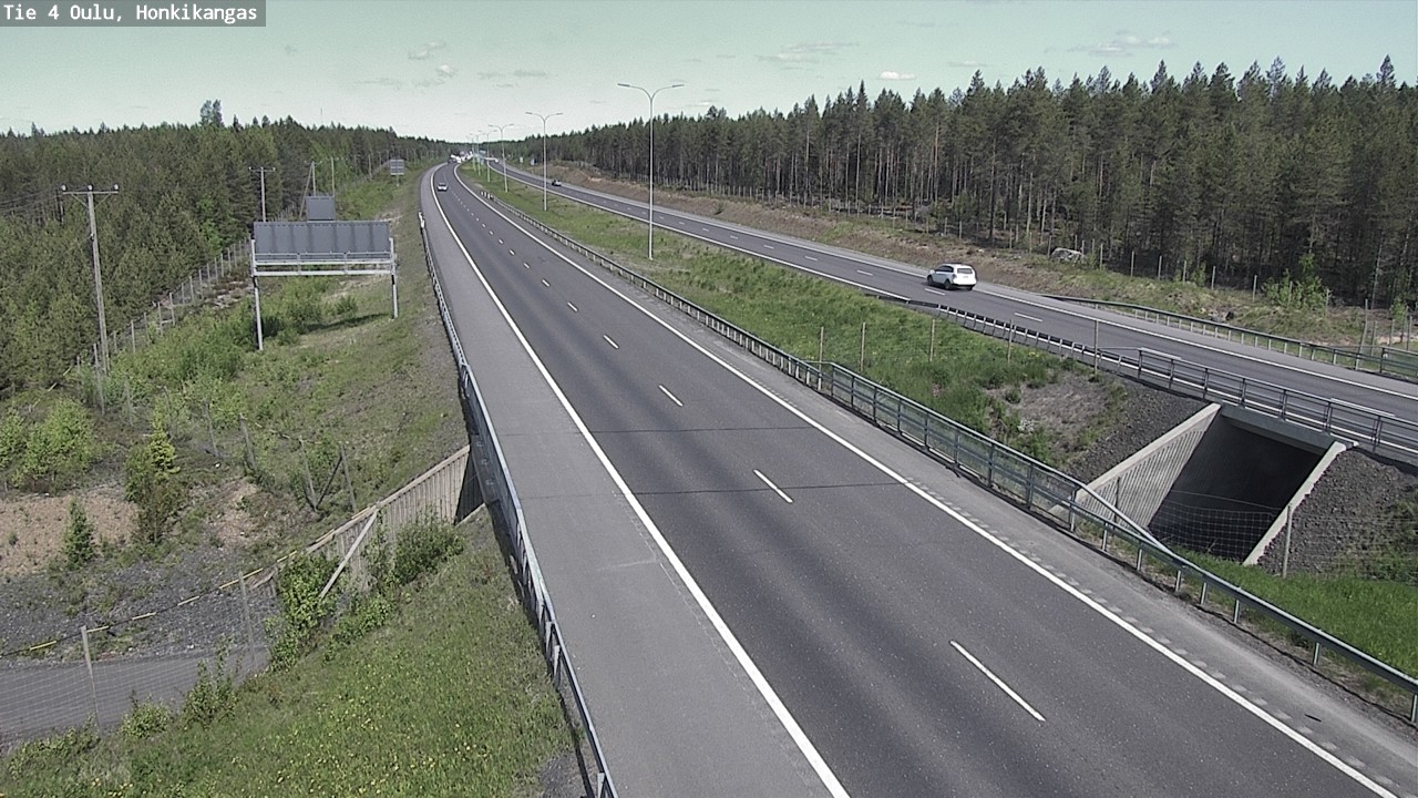 Weather Camera Image Väg 4 Oulu, Honkikangas, Oulu, Pohjois-Pohjanmaa