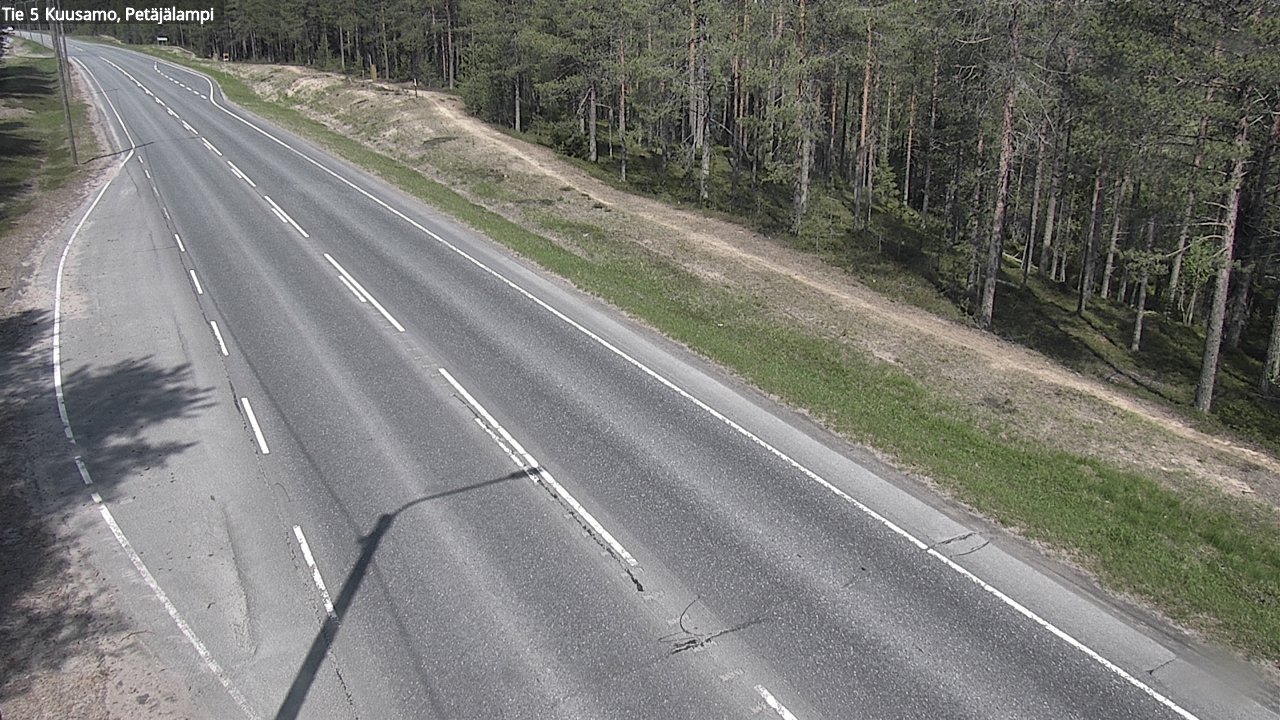 Weather Camera Image Väg 5 Kuusamo, Petäjälampi, Kuusamo, Pohjois-Pohjanmaa