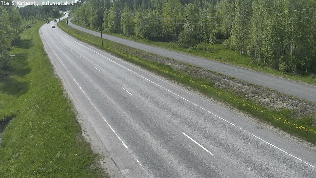Weather Camera Image Väg 5 Kajaani, Kuluntalahti, Kajaani, Kainuu
