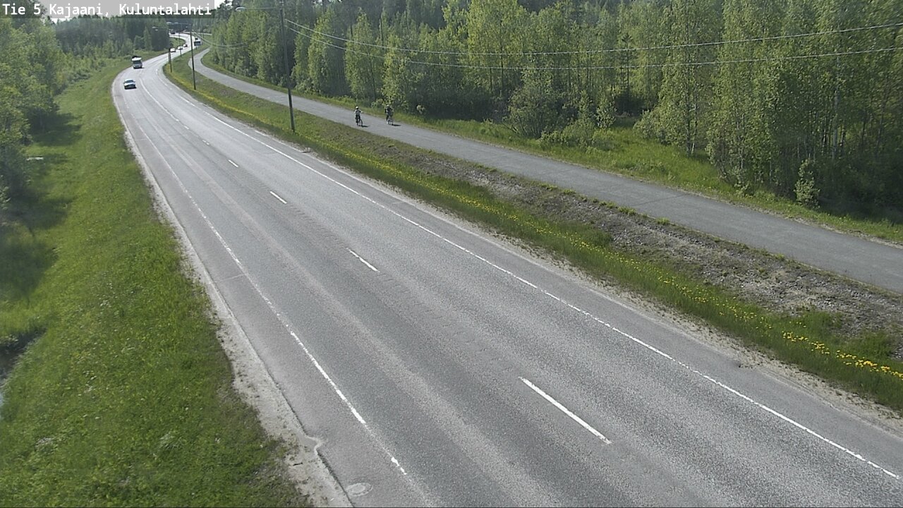 Weather Camera Image Väg 5 Kajaani, Kuluntalahti, Kajaani, Kainuu