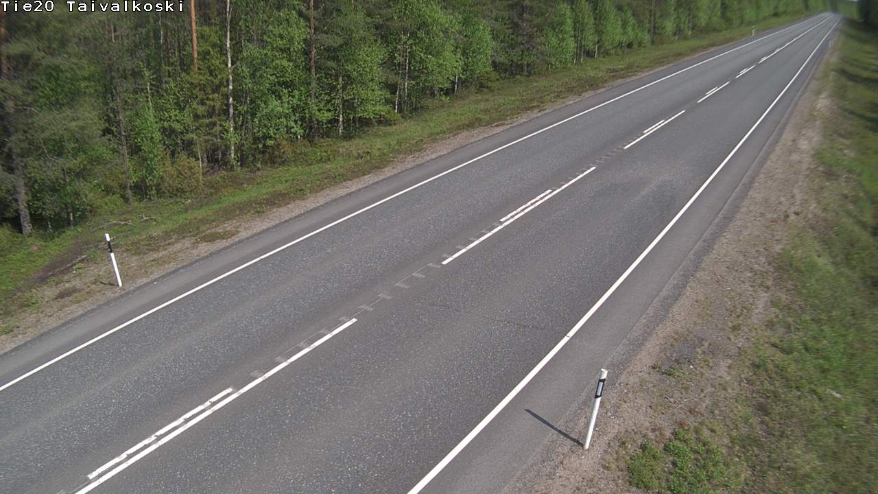 Weather Camera Image Väg 20 Taivalkoski, Taivalkoski, Pohjois-Pohjanmaa