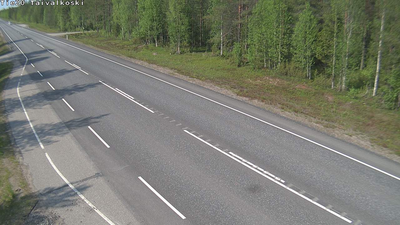 Weather Camera Image Väg 20 Taivalkoski, Taivalkoski, Pohjois-Pohjanmaa