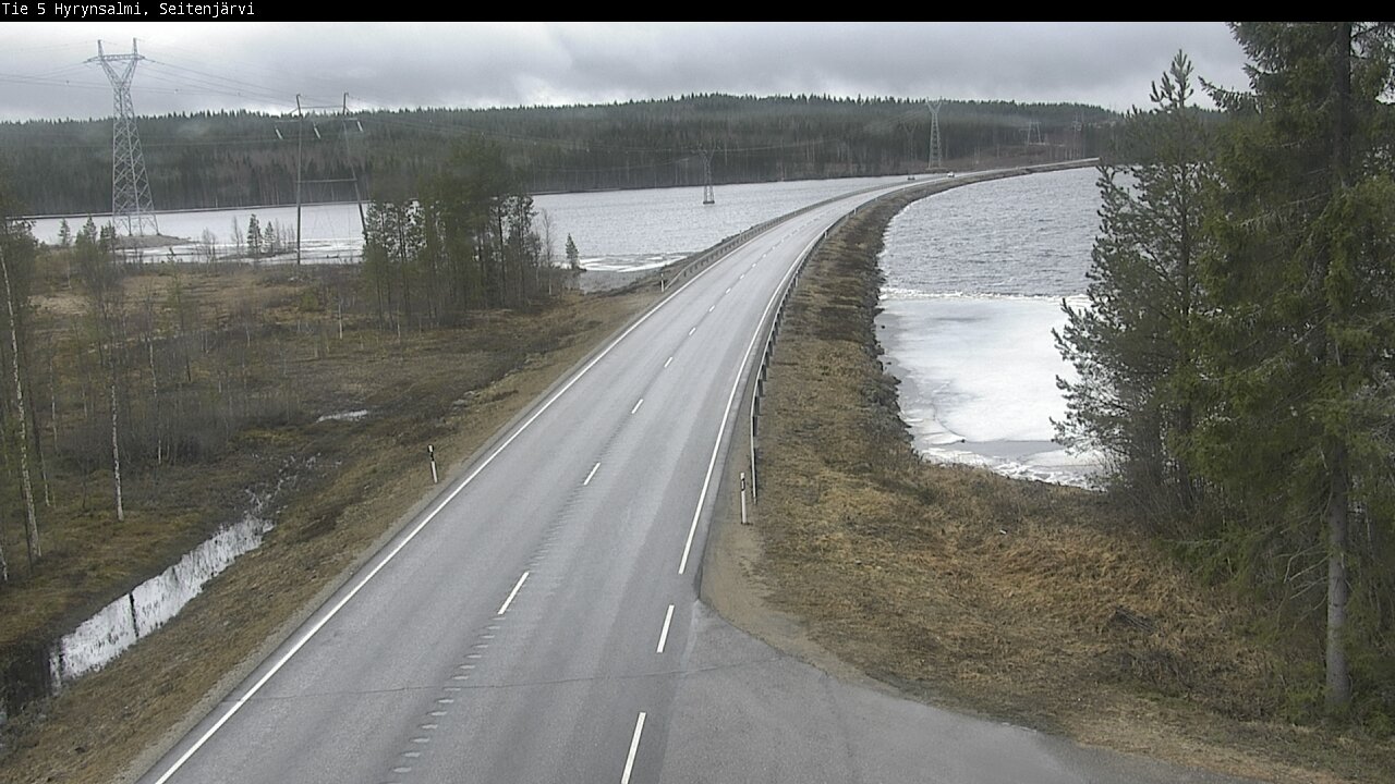 Weather Camera Image Väg 5 Hyrynsalmi, Seitenjärvi, Hyrynsalmi, Kainuu