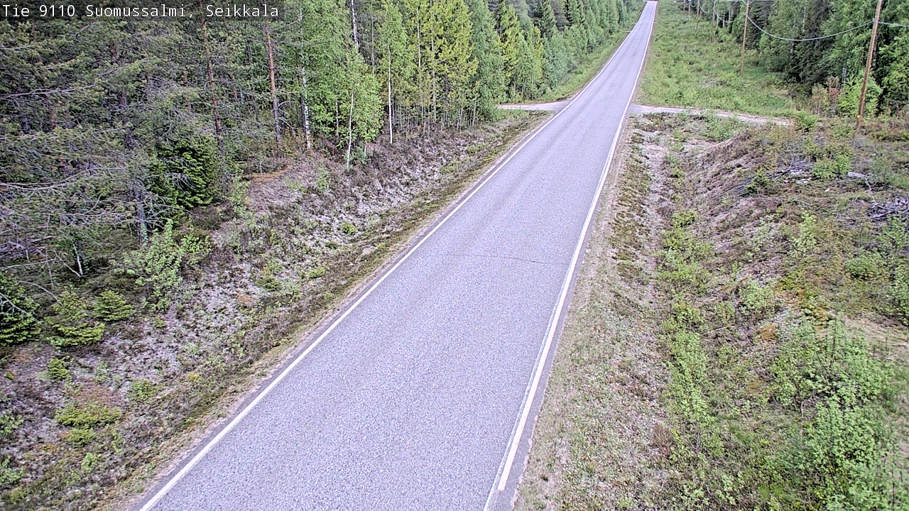 Weather Camera Image Väg 9110 Suomussalmi, Seikkala, Suomussalmi, Kainuu