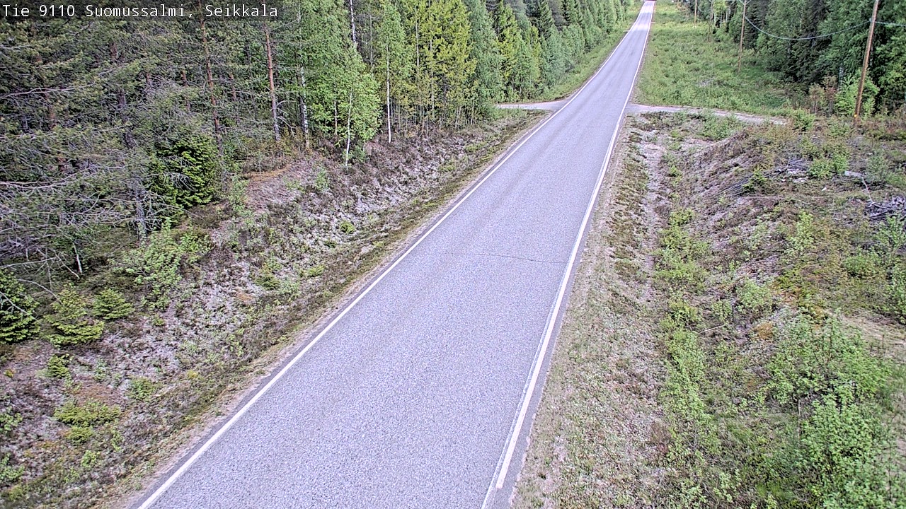 Weather Camera Image Väg 9110 Suomussalmi, Seikkala, Suomussalmi, Kainuu