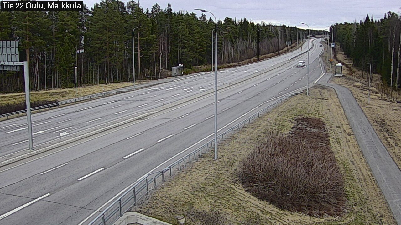 Weather Camera Image Väg 22 Uleåborg Maikkula, Oulu, Pohjois-Pohjanmaa