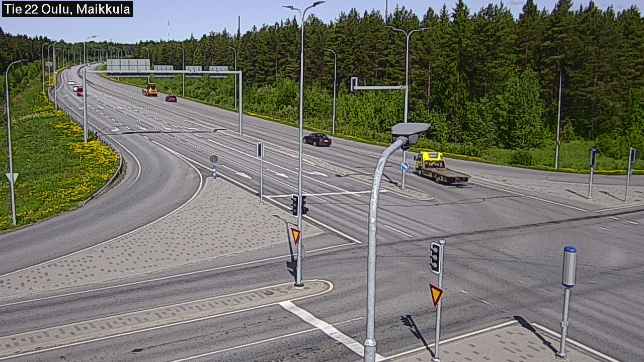 Weather Camera Image Väg 22 Uleåborg Maikkula, Oulu, Pohjois-Pohjanmaa