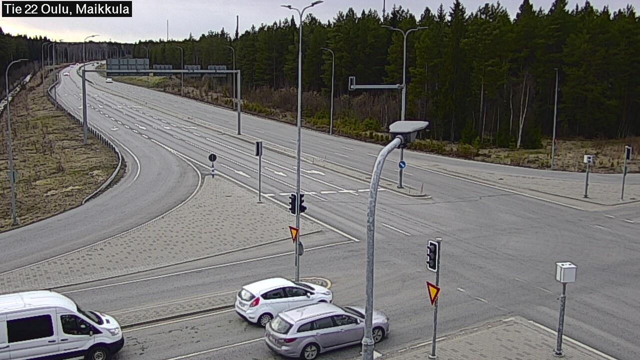 Weather Camera Image Väg 22 Uleåborg Maikkula, Oulu, Pohjois-Pohjanmaa