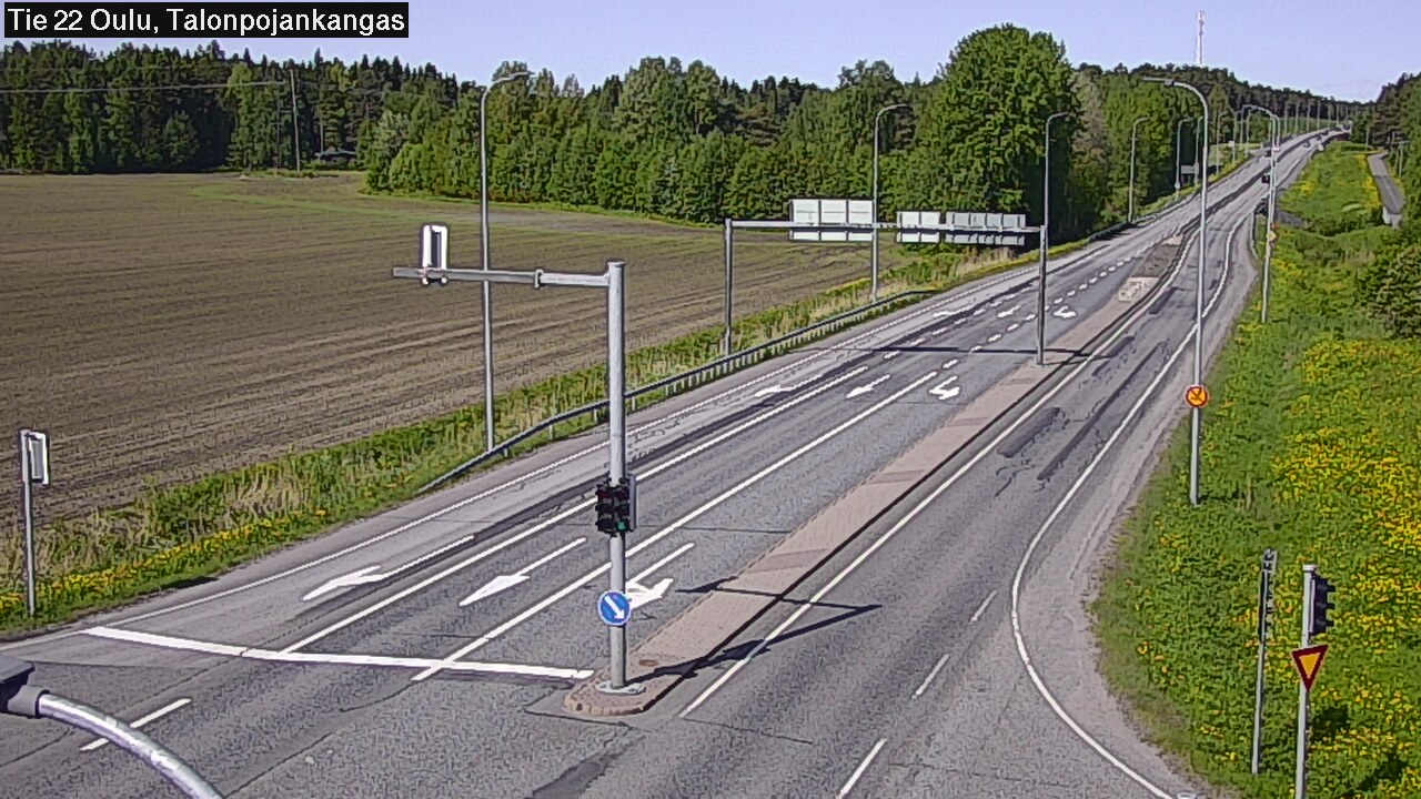 Weather Camera Image Road 22 Oulu Heikkilänkangas, Oulu, Pohjois-Pohjanmaa