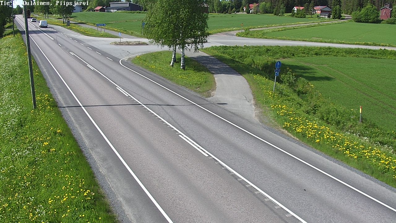 Weather Camera Image Väg 86 Oulais, Piipsjärvi, Oulainen, Pohjois-Pohjanmaa