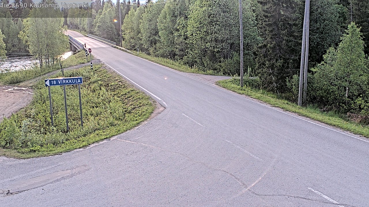 Weather Camera Image Väg 8690 Kuusamo, Vuotunki, Kuusamo, Pohjois-Pohjanmaa