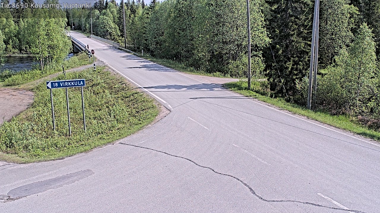 Weather Camera Image Road 8690 Kuusamo, Vuotunki, Kuusamo, Pohjois-Pohjanmaa