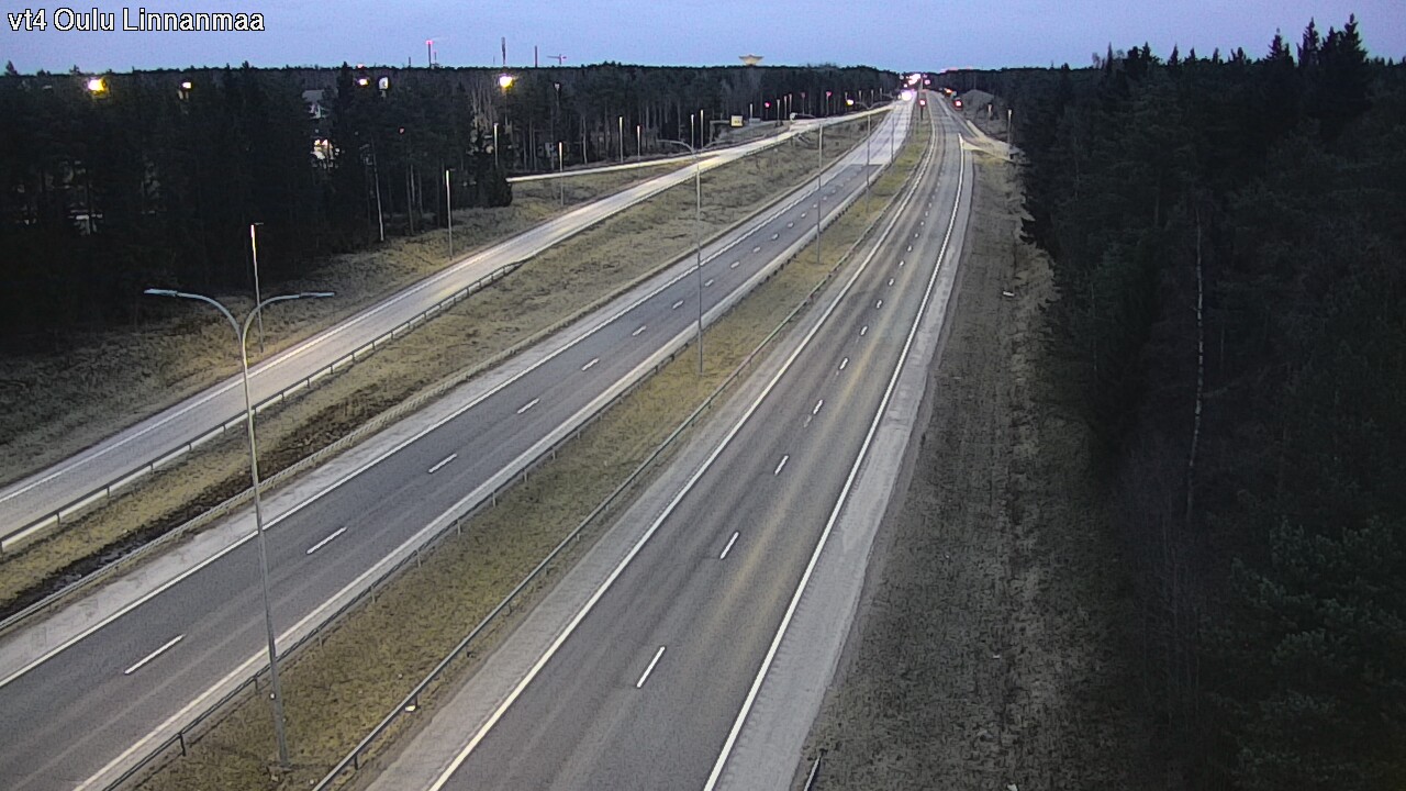 Weather Camera Image Väg 4 Uleåborg, Linnanmaa, Oulu, Pohjois-Pohjanmaa