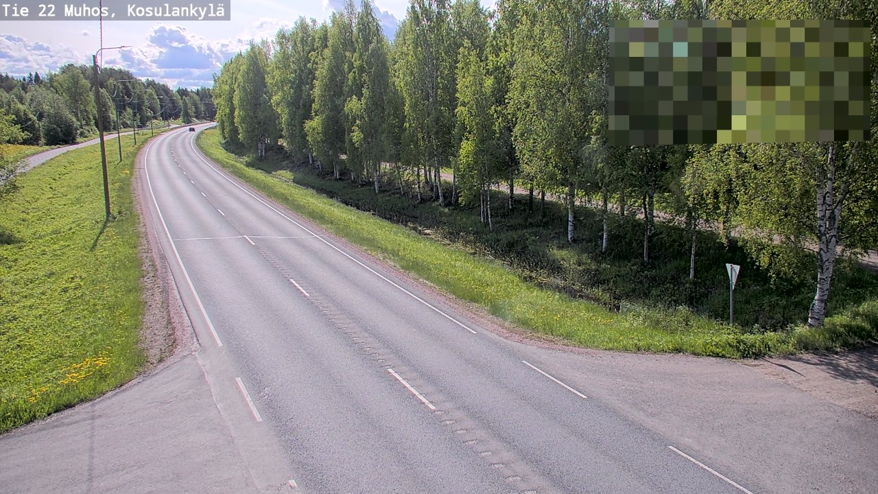 Weather Camera Image Road 22 Muhos, Kosulankylä, Muhos, Pohjois-Pohjanmaa