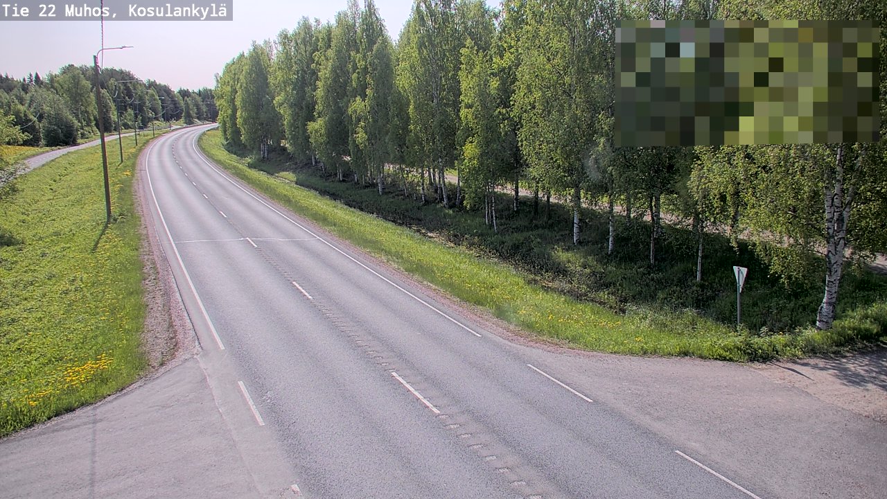 Weather Camera Image Road 22 Muhos, Kosulankylä, Muhos, Pohjois-Pohjanmaa