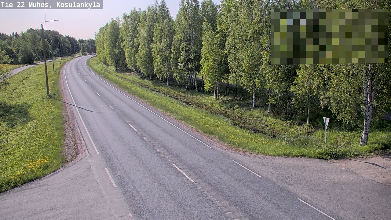 Weather Camera Image Road 22 Muhos, Kosulankylä, Muhos, Pohjois-Pohjanmaa