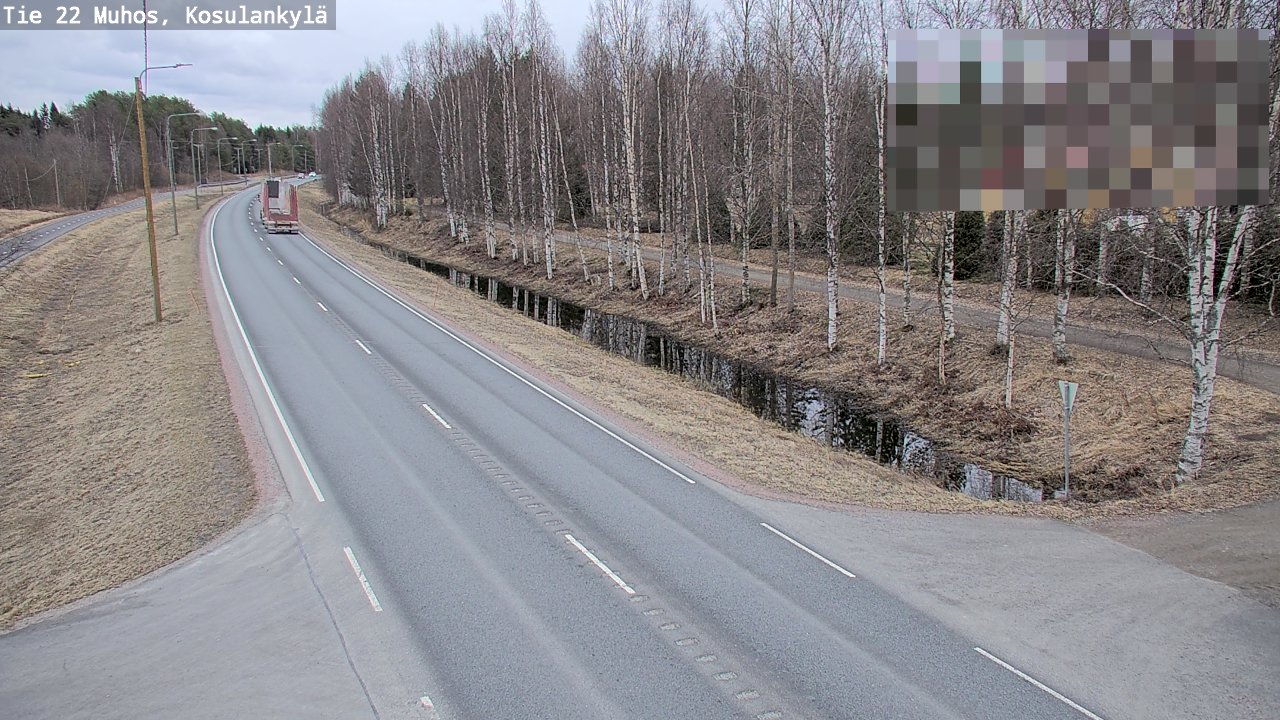 Weather Camera Image Road 22 Muhos, Kosulankylä, Muhos, Pohjois-Pohjanmaa