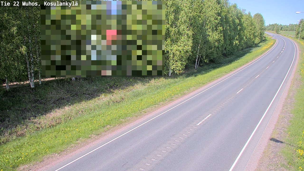Weather Camera Image Road 22 Muhos, Kosulankylä, Muhos, Pohjois-Pohjanmaa