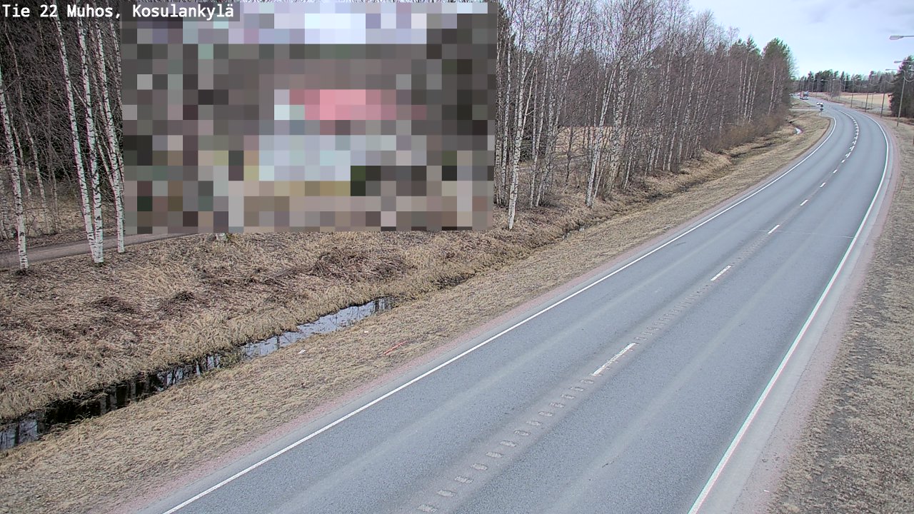 Weather Camera Image Road 22 Muhos, Kosulankylä, Muhos, Pohjois-Pohjanmaa