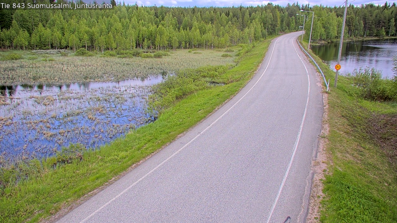 Weather Camera Image Väg 843 Suomussalmi, Juntusranta, Suomussalmi, Kainuu