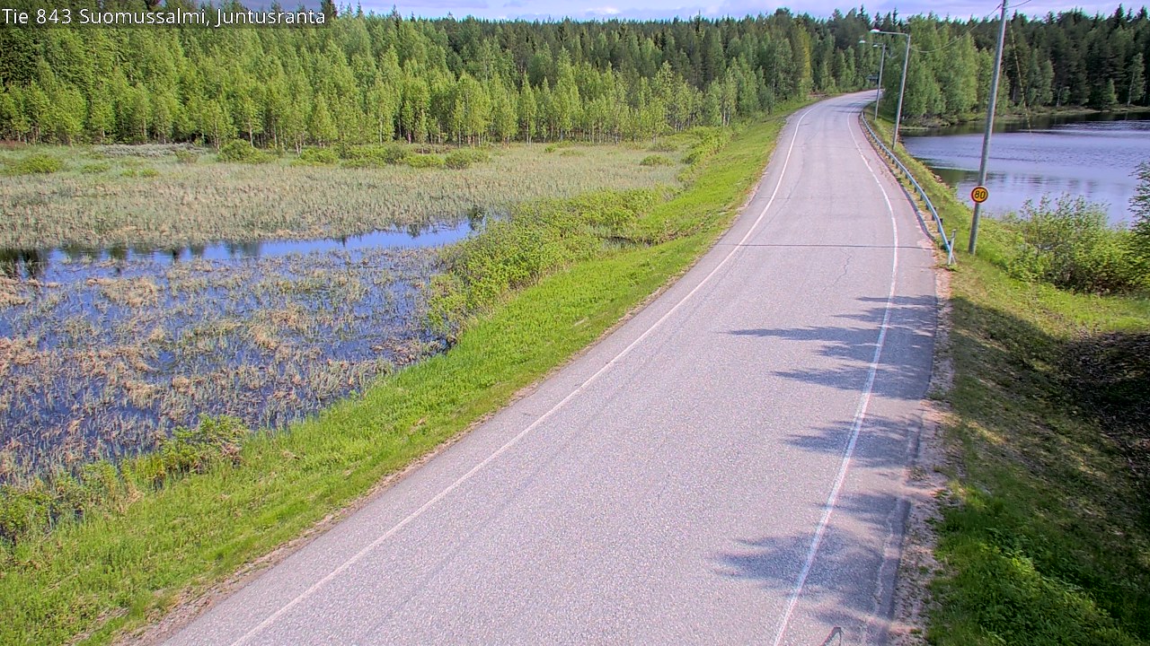 Weather Camera Image Road 843 Suomussalmi, Juntusranta, Suomussalmi, Kainuu