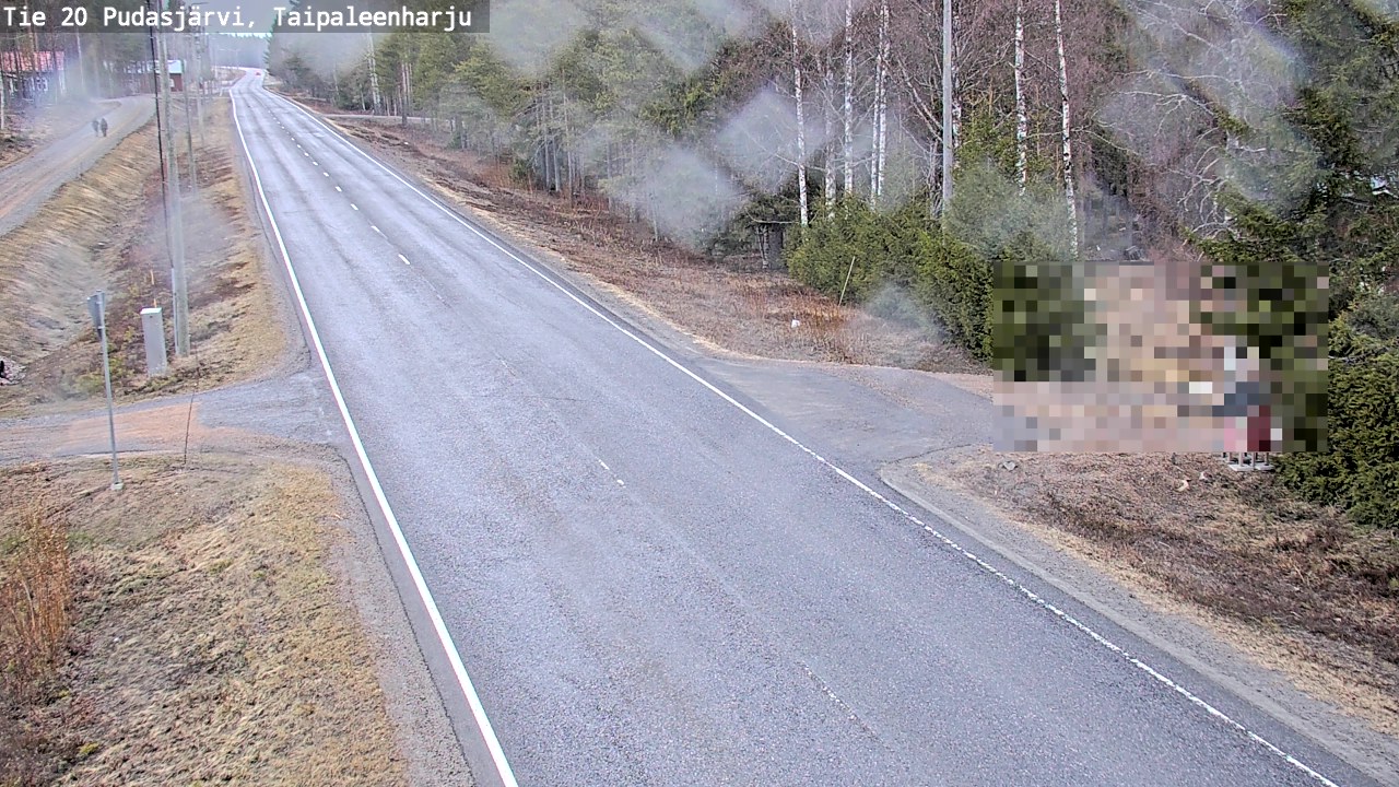 Weather Camera Image Väg 20 Pudasjärvi, Taipaleenharju, Pudasjärvi, Pohjois-Pohjanmaa