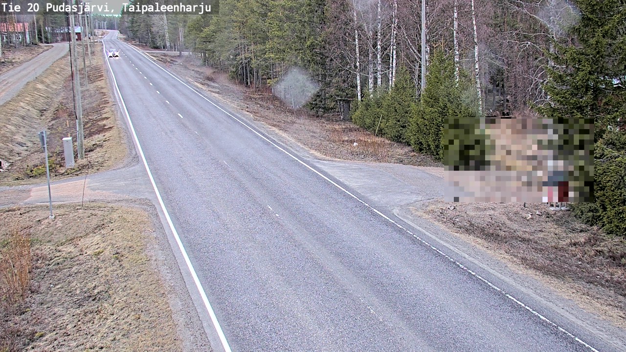 Weather Camera Image Väg 20 Pudasjärvi, Taipaleenharju, Pudasjärvi, Pohjois-Pohjanmaa