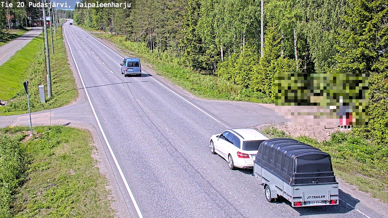 Weather Camera Image Road 20 Pudasjärvi, Taipaleenharju, Pudasjärvi, Pohjois-Pohjanmaa