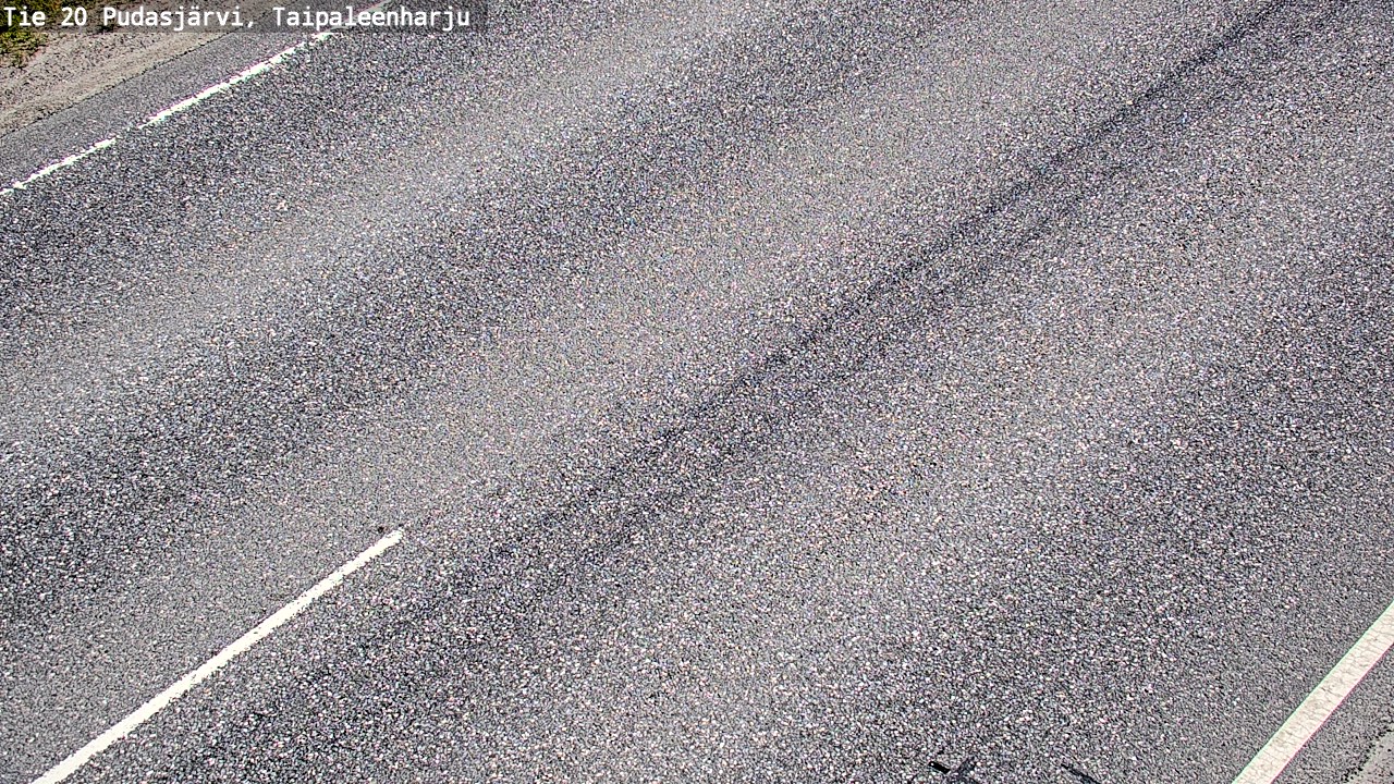 Weather Camera Image Road 20 Pudasjärvi, Taipaleenharju, Pudasjärvi, Pohjois-Pohjanmaa