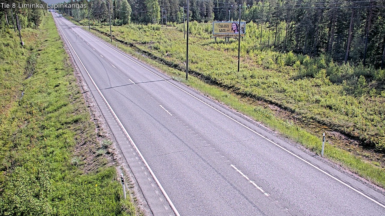 Weather Camera Image Road 8 Liminka, Lapinkangas, Liminka, Pohjois-Pohjanmaa