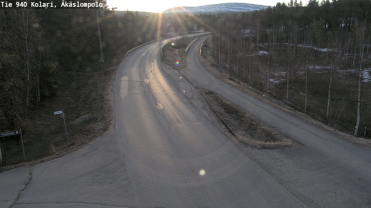 Weather Camera Image Väg 940 Kolari, Äkäslompolo, Kolari, Lappi