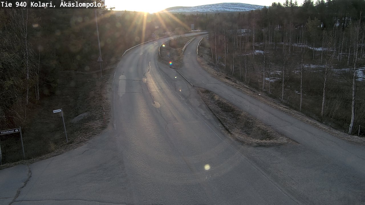 Weather Camera Image Väg 940 Kolari, Äkäslompolo, Kolari, Lappi