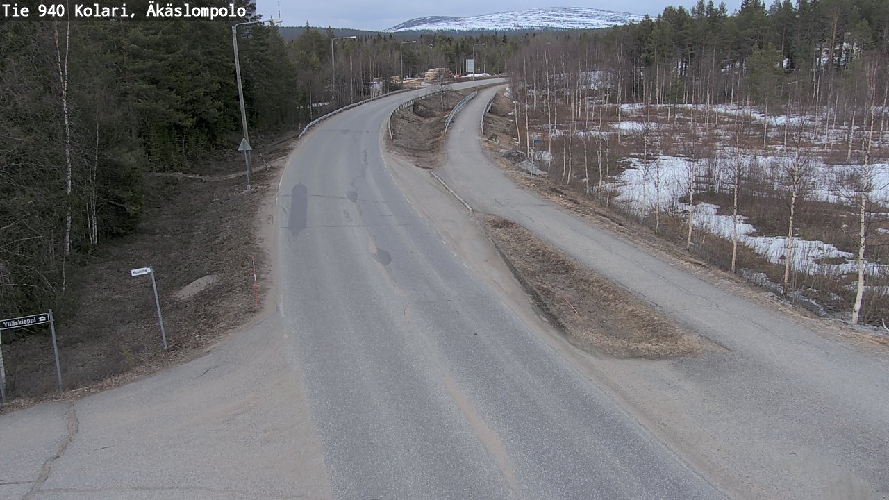 Weather Camera Image Väg 940 Kolari, Äkäslompolo, Kolari, Lappi