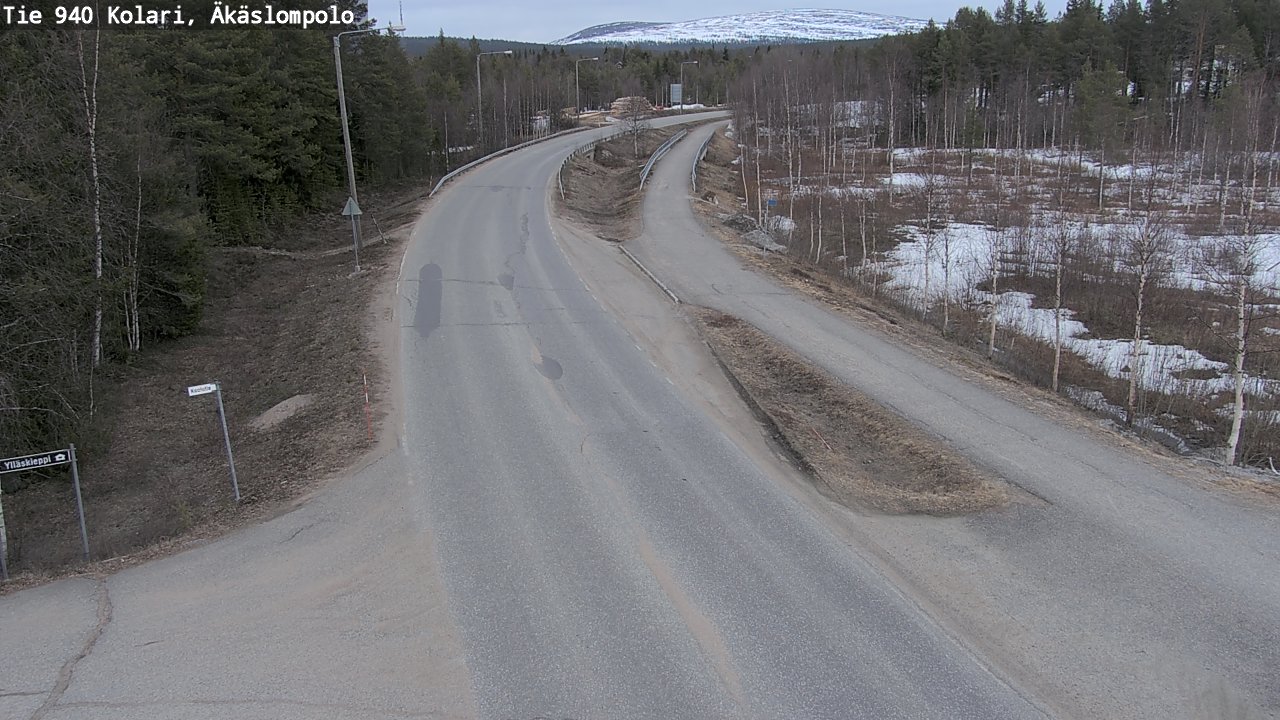 Weather Camera Image Väg 940 Kolari, Äkäslompolo, Kolari, Lappi