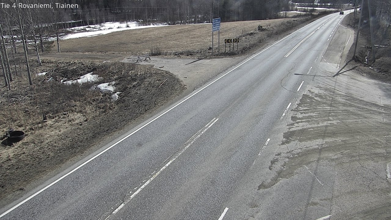Weather Camera Image Väg 4 Rovaniemi, Tiainen, Rovaniemi, Lappi