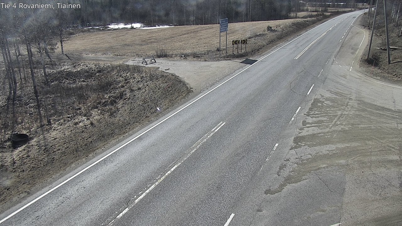 Weather Camera Image Road 4 Rovaniemi, Tiainen, Rovaniemi, Lappi
