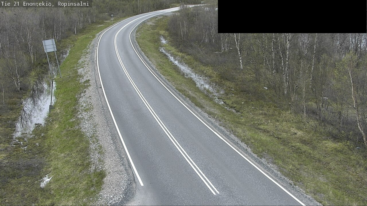 Weather Camera Image Väg 21 Enontekiö, Ropinsalmi, Enontekiö, Lappi