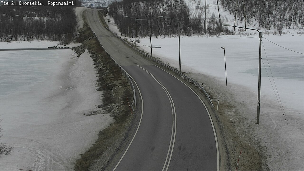 Weather Camera Image Road 21 Enontekiö, Ropinsalmi, Enontekiö, Lappi