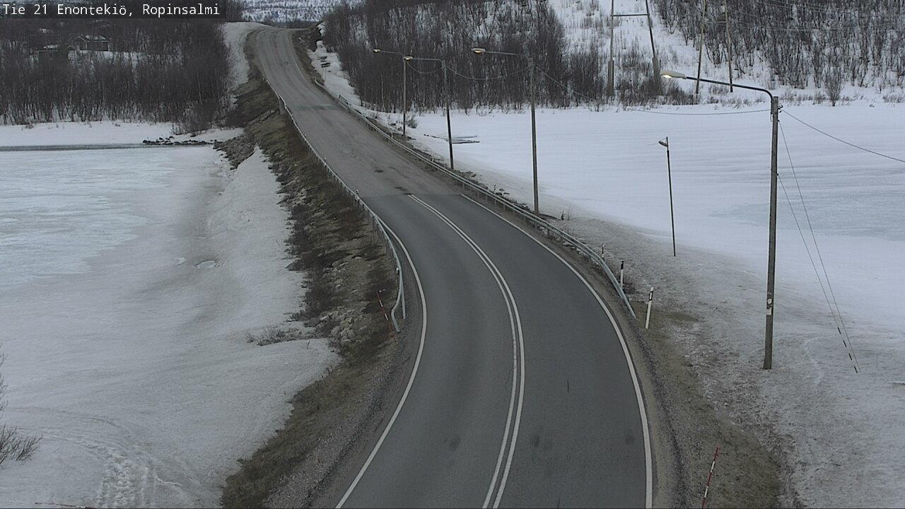 Weather Camera Image Väg 21 Enontekiö, Ropinsalmi, Enontekiö, Lappi