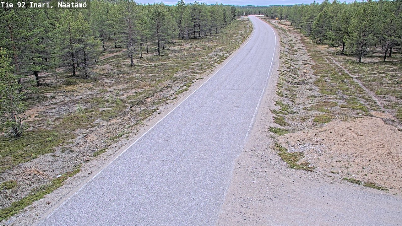 Weather Camera Image Väg 92 Enare, Näätämö, Inari, Lappi