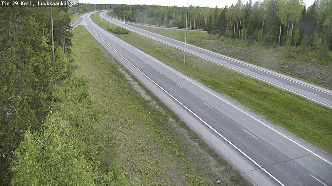 Weather Camera Image Väg 29 Torneå Luukkaankangas, Tornio, Lappi