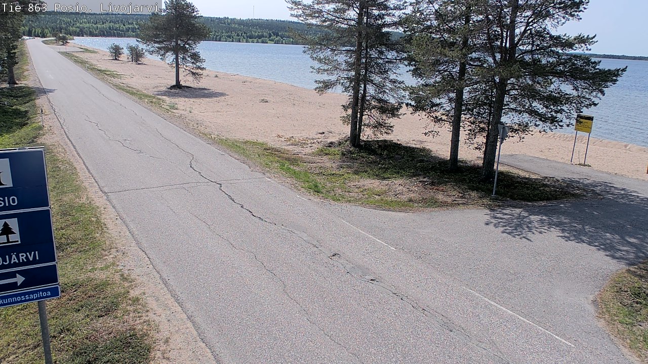 Weather Camera Image Väg 863 Livojärvi, Posio, Lappi